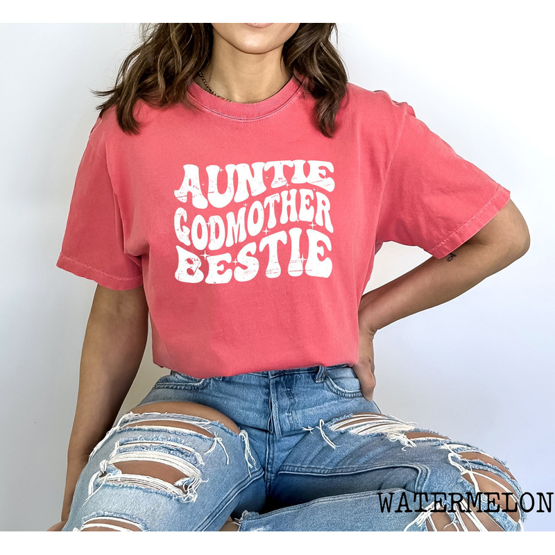 Comfort Colors®, Auntie Godmother Bestie Shirt, Gift from Godchild, God Mama Gift, Godmother Proposal Gift, Godmother Gift, Godmother Shirt.jpg