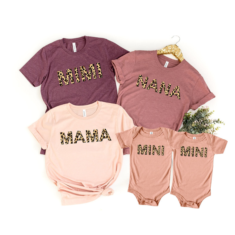 First Mother's Day Shirts, Mama and Mini Matching Shirt, Our First Mothers Day Shirt, Leopard Mama and Mini Shirt, Gigi Shirt, Custom Shirt.jpg