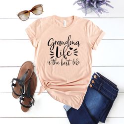 grandma life is the best life shirt, christmas gift for grandma, grandma shirt, grandma t-shirt, new grandma shirt, preg