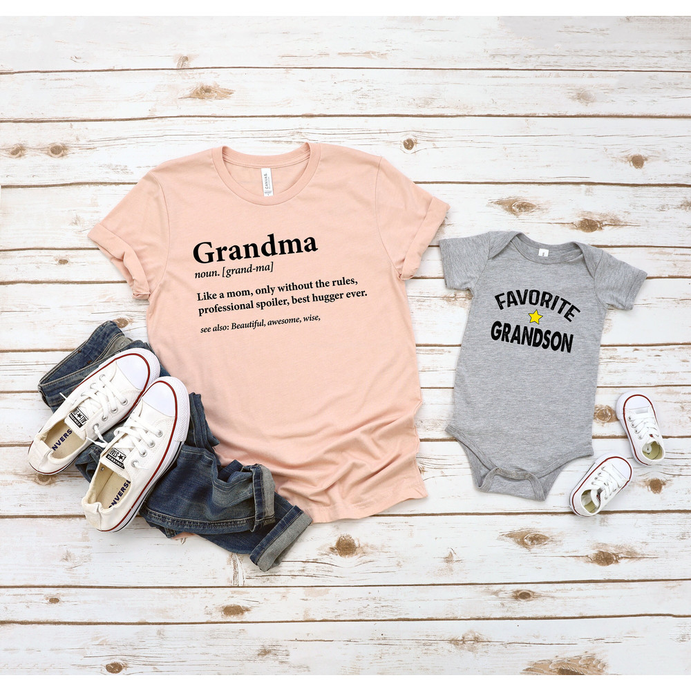 Grandmother Gift, Grandma Shirt, Grandma Definition Shirt, Favorite Grand son Shirt, Grandma Gift, Favorite Grand daughter Shirt, DTG Print.jpg