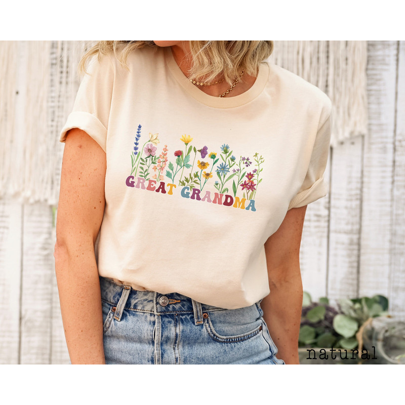 Great Grandma Shirt, Great Grandma Wildflowers Shirt, Great Grandma Gift, Gift For Great Grandma, Mother's Day Gift,Great Grandma Gift Shirt.jpg