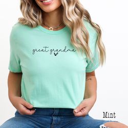 great-grandma shirt, pregnancy announcement, gift for great-grandma, baby reveal to family, mothers day gift, great garn