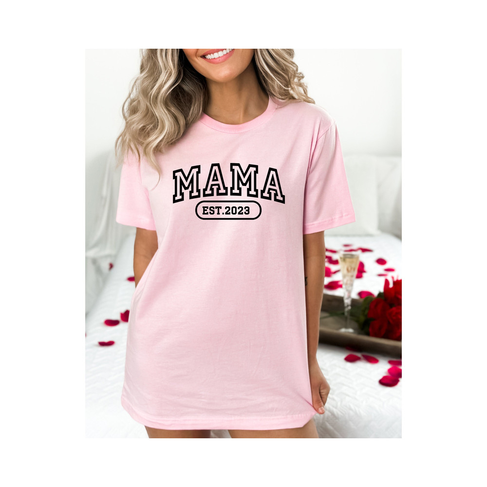 Mama Est Shirt, Custom Mama Shirt, Mama Est Custom, Mother Shirt Gift, Personalized Mama Shirt, Mom Established Shirt, Gift for Mom.jpg
