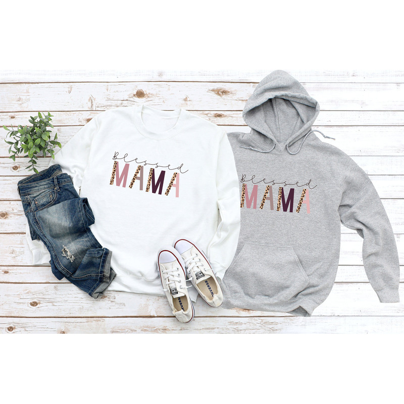 Mama Leopard Sweatshirt, Mama Sweatshirt, Gift for Mom, Blessed Mama Sweatshirt, Mother's Day Sweater, Blessed Mama Hoodie, Leopard MAMA.jpg