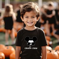matching disney cousin shirts, cousin crew sunglasses shirt, mickey mouse shirt, disney matching tops, sunglasses minni