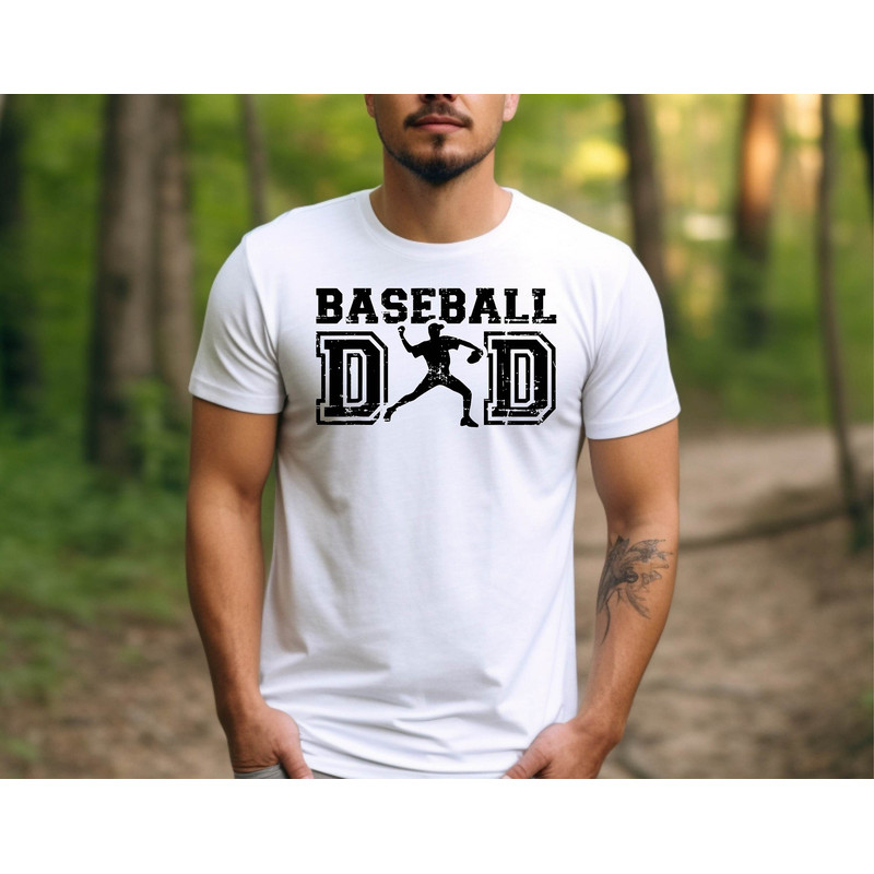 Baseball Dad Tshirt, Baseball Dad Father's Day, Baseball Dad Distressed Design Tshirt, Father's Day Gift Tee, Dad Tshirt, Baseball Tshirt.jpg