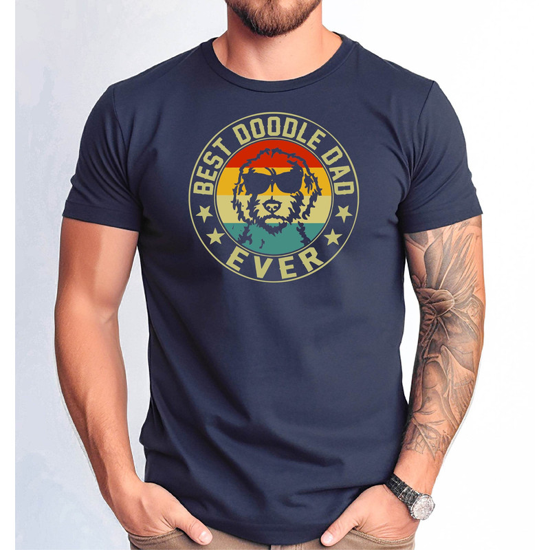 Best Doodle Dad Ever Tshirt, Father's Day Gift Tshirt, Doodle Owner Man Tshirt, Funny Doodle Dad Tee.jpg