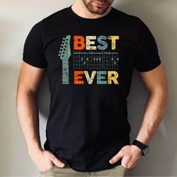 best ever tshirt, best dad ever guitar fathers day shirt, fathers day gift tshirt, music dad gift tee, gift for dad guit