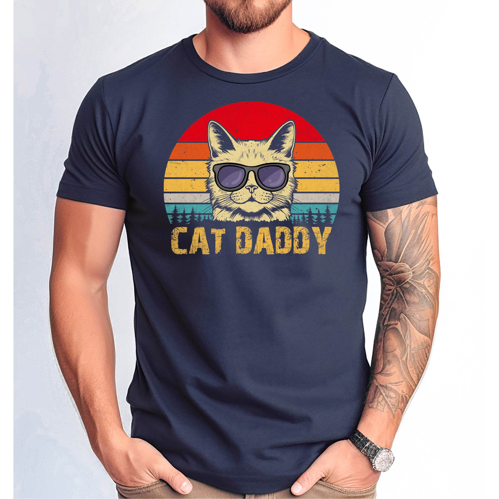 Cat Daddy Shirt, Cat Dad Tshirt, Father's Day Cat Daddy Gift Tshirt, Cat Owner Men Tee, Cute Cat Dad Tshirt, Cat Dad Christmas Gift Tshirt.jpg