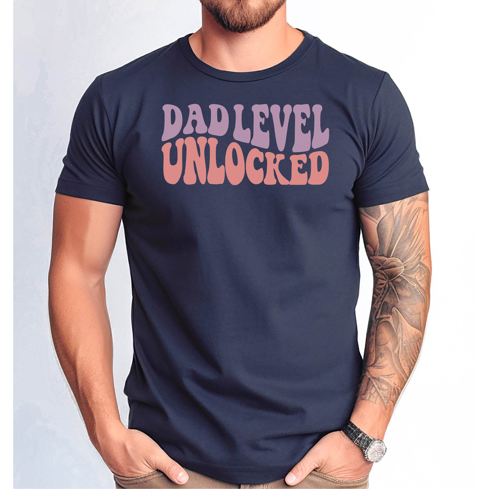 Dad Level Unlocket Tshirt, Pregnancy Announcement Tshirt for Dad, Funny Gift for Dad to Be, Dad Level Up Unlocket Gift Tshirt.jpg
