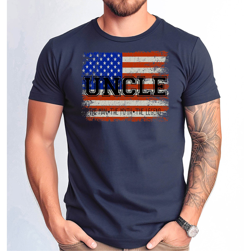 USA Flag Uncle Shirt, America Flag Uncle Tee, The Man the Myht the Legend Uncle Tshirt, Father's Day Gift T-Shirt, Distressed Desing Tee.jpg