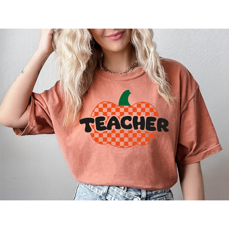 Comfort Colors® Fall Teacher Shirt, Pumpkin Teacher Shirt, Back To School, New Teacher Gift, Team Teacher Tee, Fall Teacher Gift.jpg