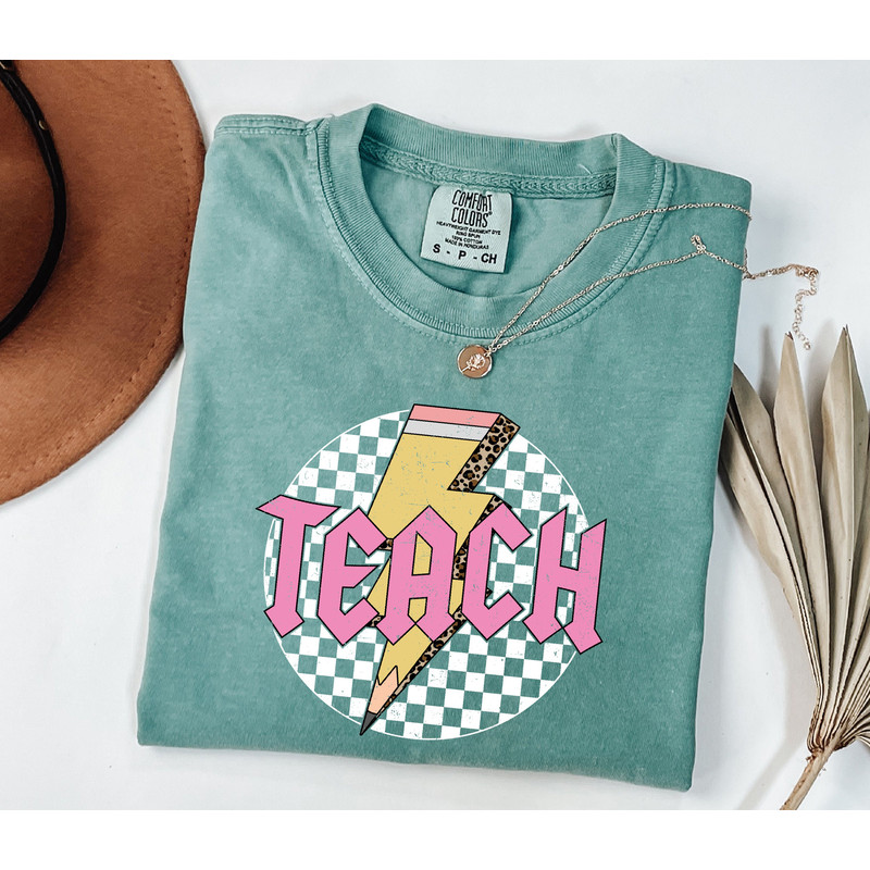 Comfort Colors® Retro Teach Shirt, Back To School Shirt, Cute Teacher Shirt, Teacher Appreciation, Elementary School Teacher Shirt.jpg