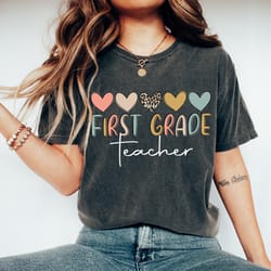 comfort colorscute first grade teacher shirt, back to school, kindergarten teacher shirt, elementary school teacher shir