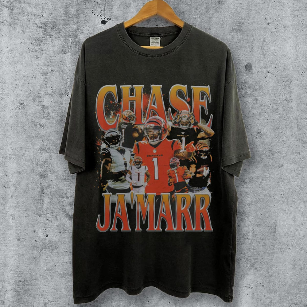 Ja'Marr Chase Vintage Style Bootleg T-Shirt, Ja'Marr Chase Shirt, Vintage 90s Graphic Oversized Sport Tee, Football Bootleg Gift..jpg