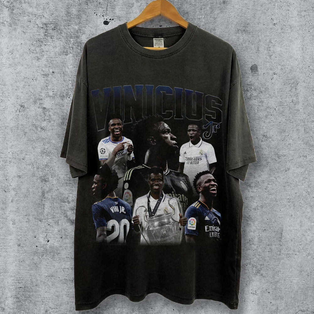 Vintage Style Vinicius Junior T Shirt, Vinicius Junior Bootleg Shirt, Soccer Shirt, Football Fan Gifts, Soccer Tee.jpg