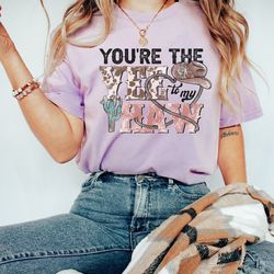 comfort colors retro western youre the yee to my haw valentines day shirt