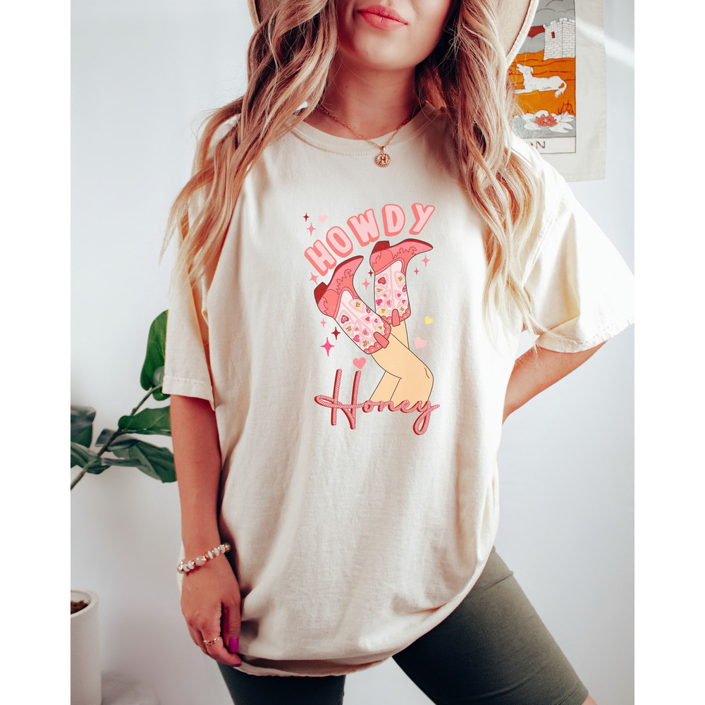 Valentines Comfort Colors Howdy Honey Cowgirl Shirt.jpg