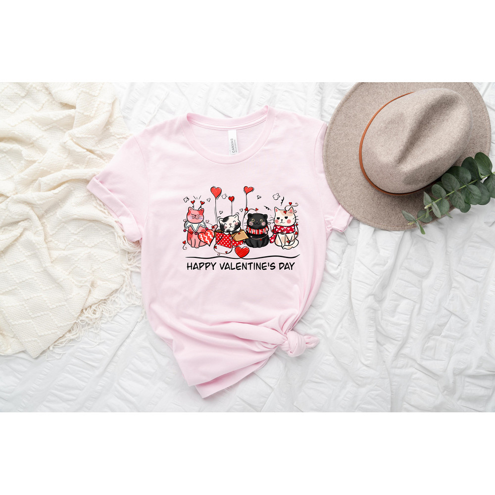 Happy Valentine's Day Cat Shirt,Cute Cat Valentine Clothing, Cat Lover Valentine Tshirt, Gift For Love,Heart Shirt,Cute Valentine Shirt.jpg