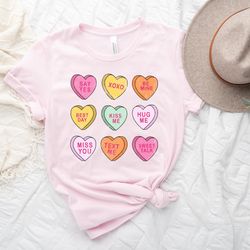 xoxo be mine shirt,conversation hearts shirt,conversation retro shirt,xoxo shirt,valentines day shirt,couple shirt, gift