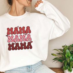 retro mama valentines day sweatshirt, valentines day gift, gifts for mama, love sweatshirt, valentines gifts, mothers da