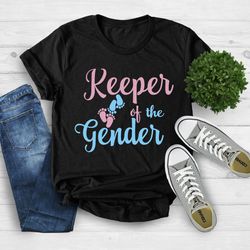 gender reveal shirt, keeper of the gender shirt, gender reveal party shirt, gender reveal gift, gender reveal party, gen