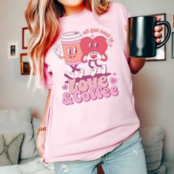 valentine comfort colors, cute valentine shirt, perfect couple, valentines coffee, valentines day shirt, retro valentine