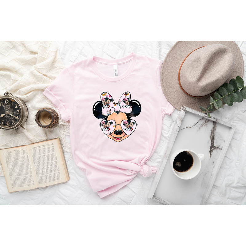 Disney Minnie Head Love Glasses Shirt, Disney Mickey And Minnie Love Shirt, Disney Family Shirt, Valentine's Day Tee, Disney Matching Tee.jpg