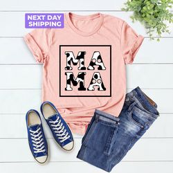 mama cow print shirt, cow t-shirt for women, cow lover shirt, funny cow shirt, gift for cow lover, cow t shirt for mom,
