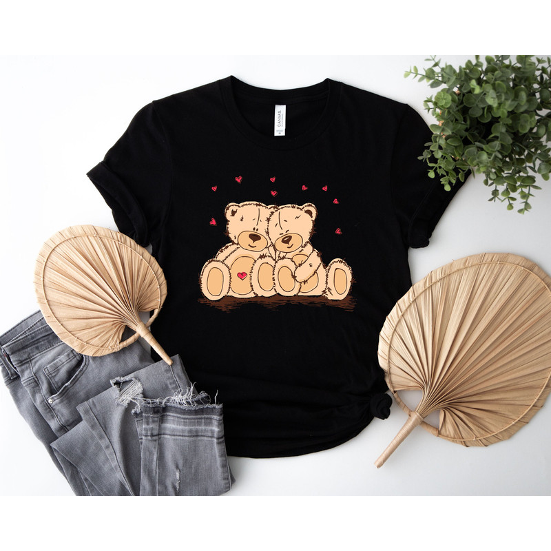 Valentines Teddy Bear Shirt, Valentines Bear Lover T-Shirt, Valentine's Day Shirt, Valentines Matching Shirt, Cute Valentines Tee.jpg