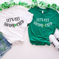 lets get shamrocked lucky st patricks day t-shirt , vintage st patricks day shirt , funny st paddys tee,unisex shirt,luc