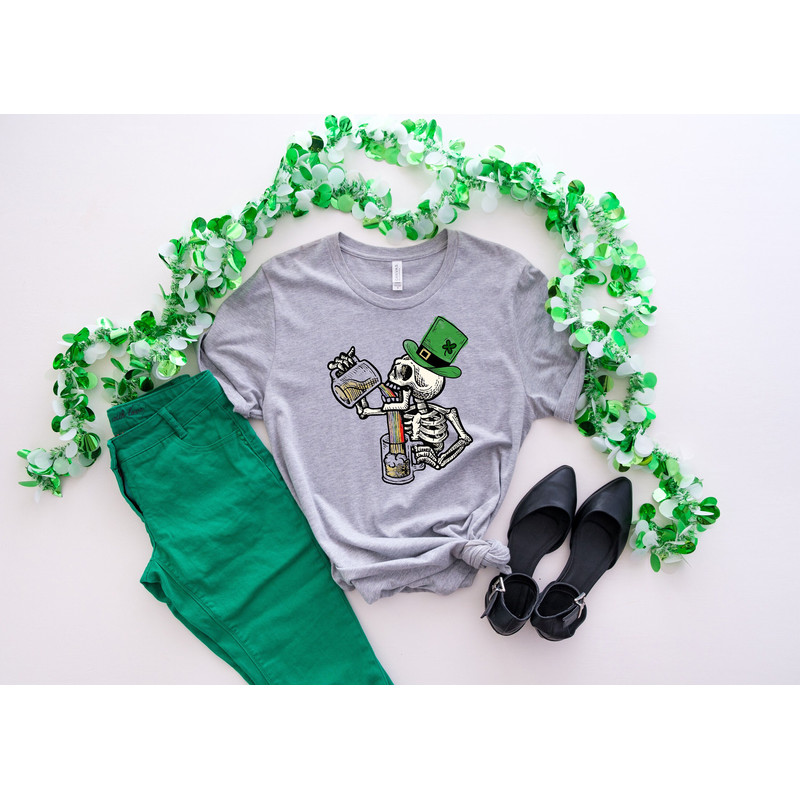 St Patrick's Day Shirt, Funny St Patrick Day Shirt,Shamrock Shirt,Beer Lover Gift,Womens Lucky Shirt,Irish Beer,Skeleton Shirt,Rainbow Shirt.jpg