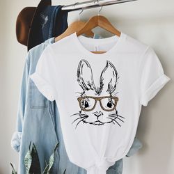 Bunny Glass Shirts, Leopard Easter Shirts, Women Easter Shirts, Bunny Lover Shirts, Easter Bunny Tees, Family Matching S