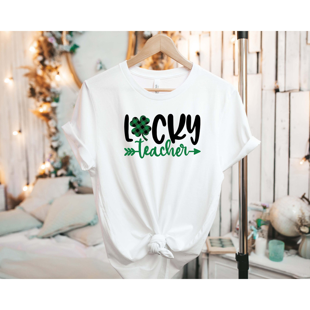 Lucky Teacher Shirt, Teacher School Shirt, St. Patrick's Day Shirt, St Patricks Teacher Shirt, Shamrock Shirt, Shamrock Teacher Shirt.jpg