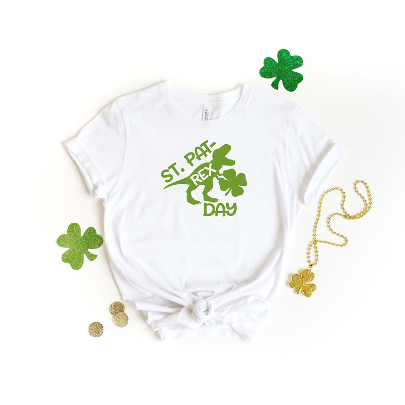 St. Pat Rex Day Shirt, St. Patricks Day Shirt, St Patricks Kids Shirt, St Patricks Shirt for Boys, T-rex Shirt, Shamrock Shirt, Kids Shirt.jpg
