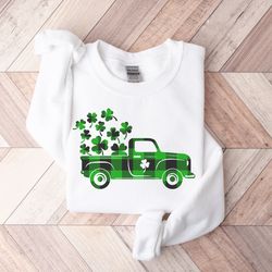 st patricks day truck shirts, truck with shamrocks t-shirt, st paddys day tee, leprechaun, st patricks family matching s