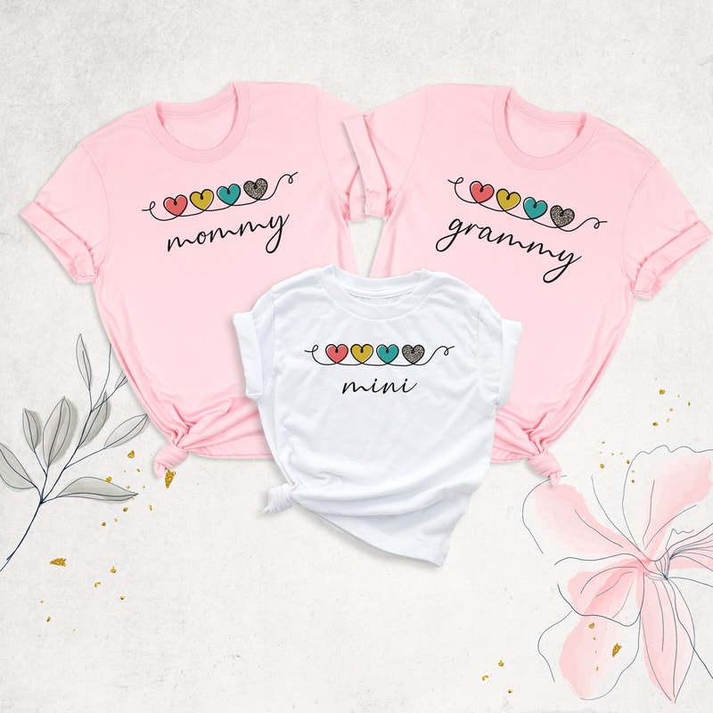 Mama Mini Shirt, Mothers Day Shirt, Pregnancy Announcement Shirt, Grammy Shirt, Baby Reveal Shirt, Baby Shower Shirt, Matching Family Shirts.jpg