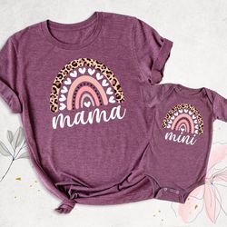rainbow mama shirt, matching mommy and me shirt, mini shirt, mothers day gift, mom and baby outfits, mother daughter shi