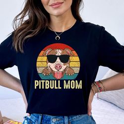 pitbull mom tshirt, cute pitbull mama tee, mothers day pitbull mama gift tee, pitbull owner woman tshirt