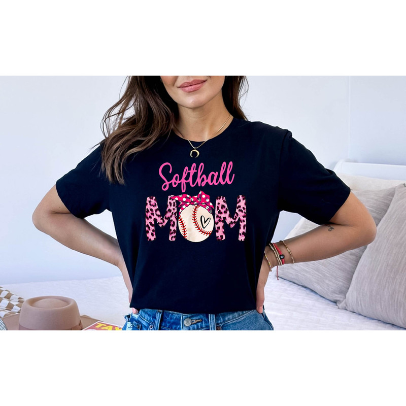 Softball Mom Tshirt, Softball Loves Gift Mom Tshirt, Cute Softball Mom Shirt, Funny Mom Softball Tshirt, Mother's Day Gift Tshirt.jpg