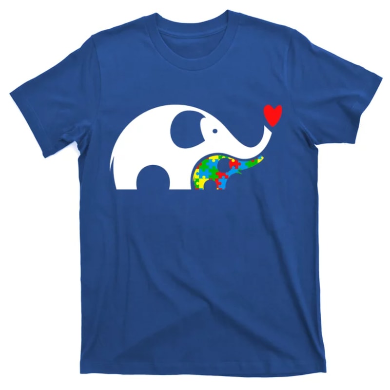 TeeShirtPalace Autism Awareness Mother Baby Elephant T-Shirt.jpg