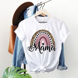 leopard rainbow mama shirt, womens racerback gift, mama rainbow shirt, mom life shirt, mom shirt, mothers day shirt, gif