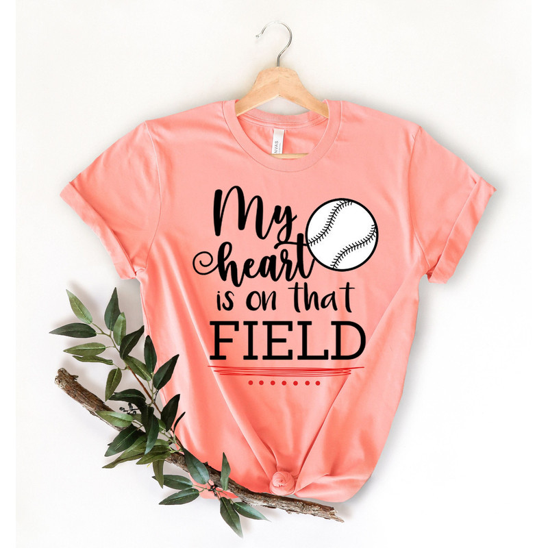 My Heart Is On That Field Shirt, Sports Mom Shirt, Football Mom Shirt, Personalized Football Shirt, Football Fan Shirt.jpg
