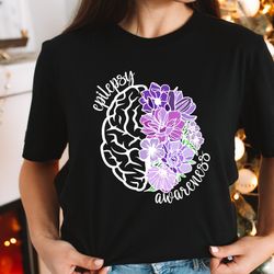 epilepsy gift, epilepsy mom shirt, purple ribbon tee, epilepsy awareness shirt, neurodiversity t-shirt, motivational tee