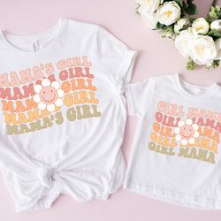 mommy and me shirts, mamas girl shirts, retro mom and daughter shirts, girl mama shirt, neutral boho retro tee,mothers d