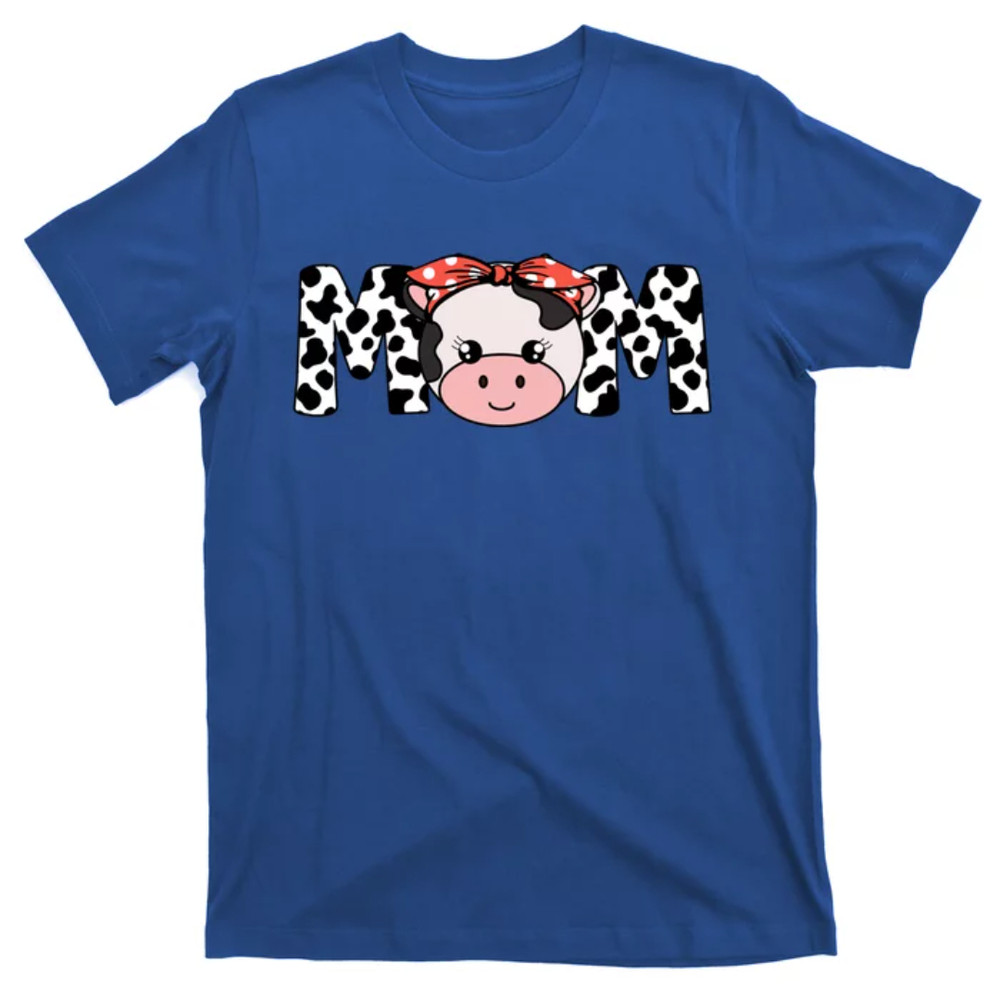TeeShirtPalace Mother Cow Mom Farming Birthday Gift Funny Family Matching Gift T-Shirt.jpg