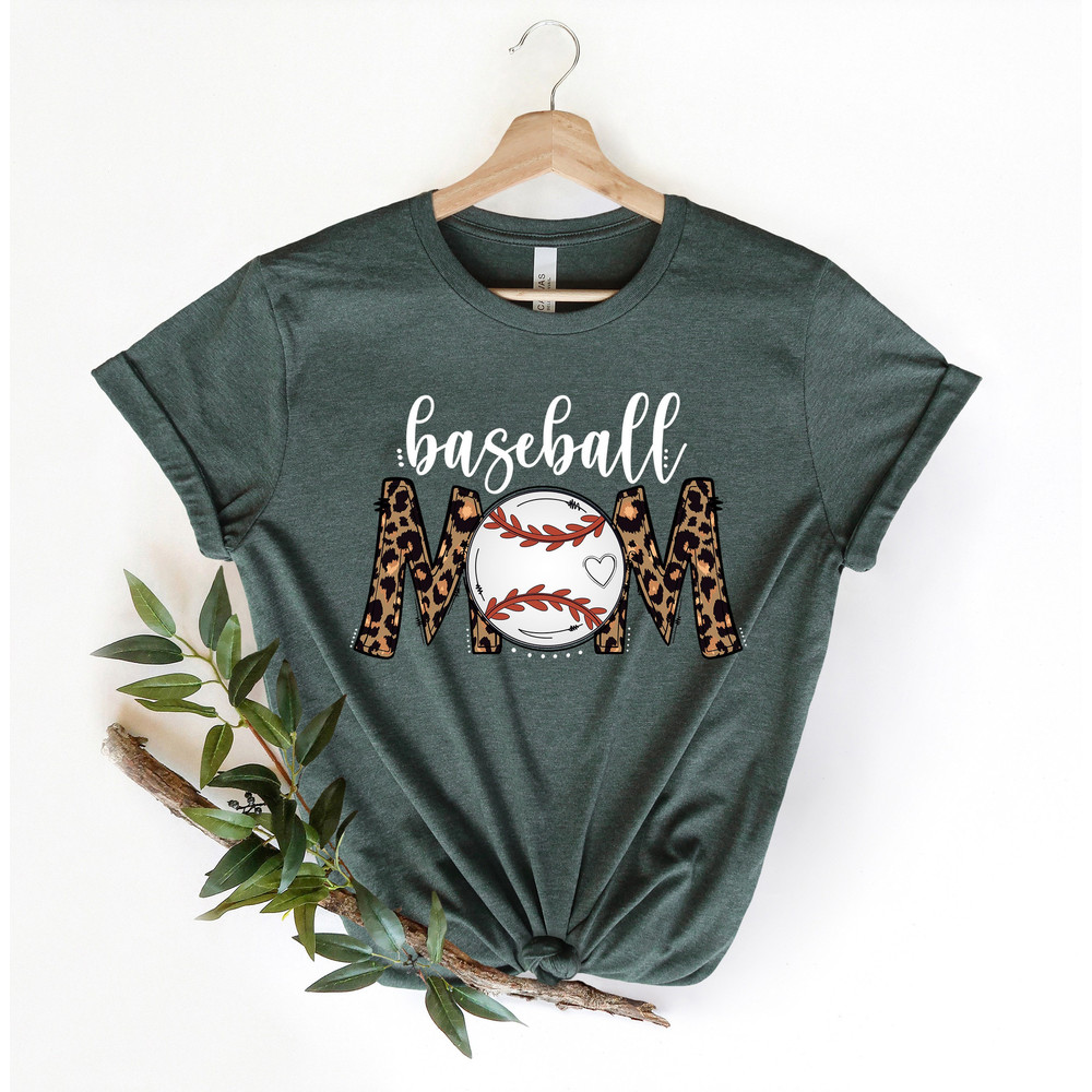Baseball Mom Shirt, Baseball Mom Leopard Shirt, Game Day Mom Shirt, Gift For Baseball Mom, Happy Mothers Day Shirt, Mothers Day Shirt.jpg