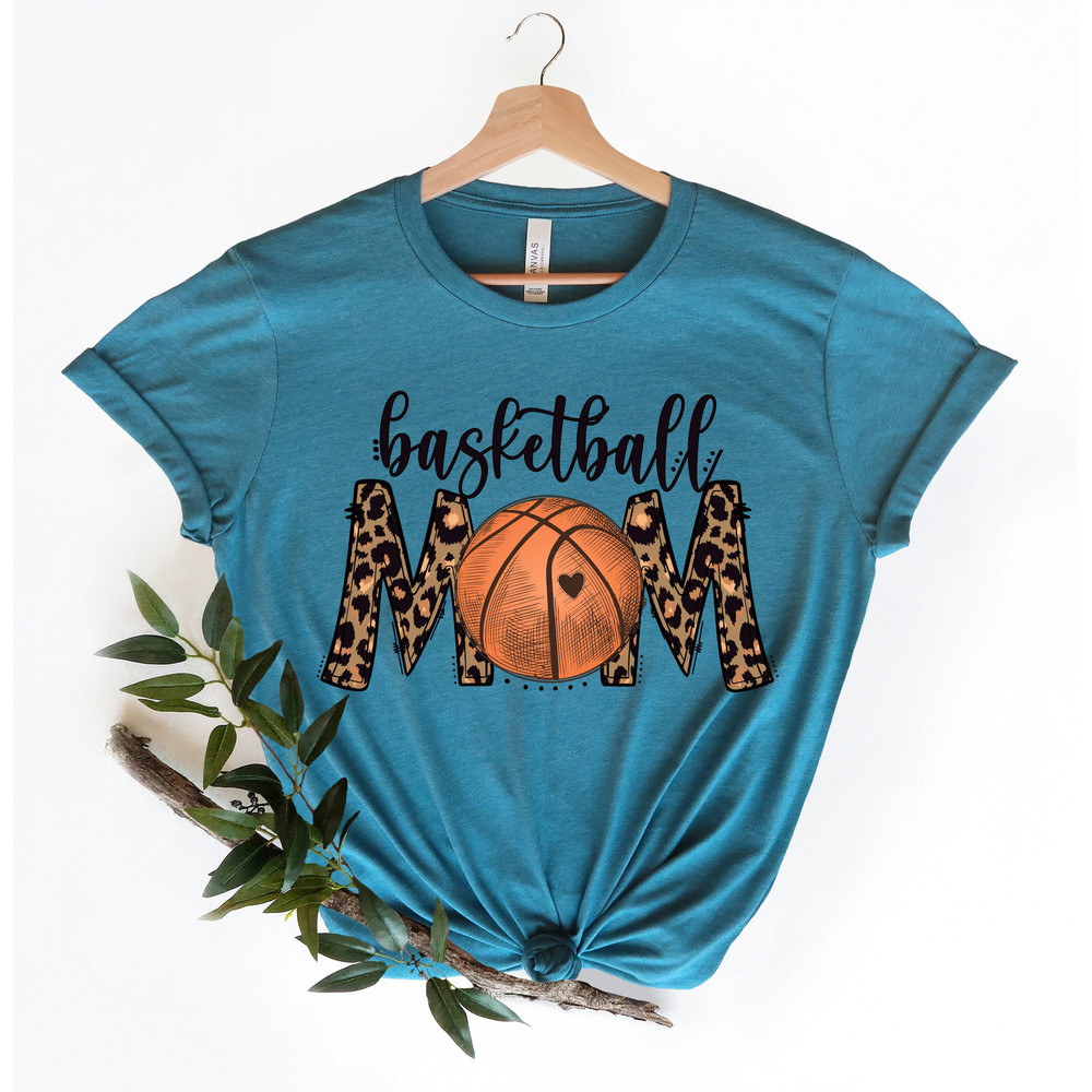 Basketball Mom Shirt, Basketball Mom Leopard Shirt, Game Day Mom Shirt, Gift For Basketball Mom, Happy Mothers Day Shirt, Mothers Day Shirt.jpg