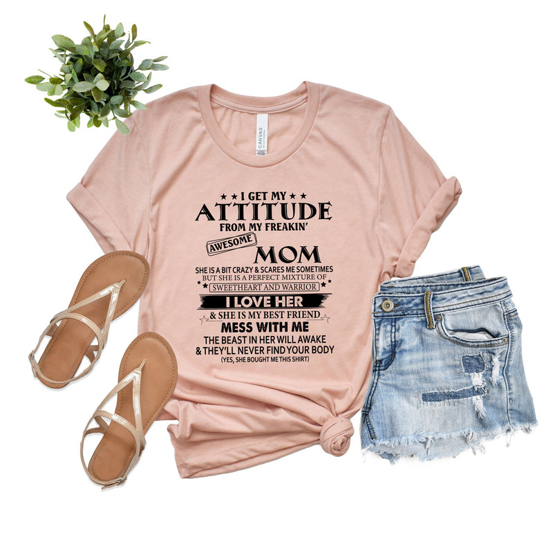 I Get My Attitude From My Freakin' Awesome Mom Shirt,Gift For Mom,Gift For Mom To Be,Gift For Her,Mother's Day Shirt,Trendy,Long Sleeve.jpg