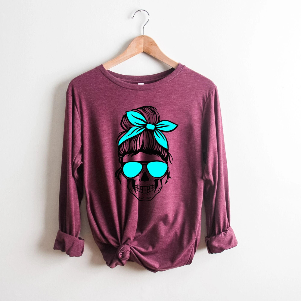 Mom Skull Shirts,Happy Mother's Day,Best Mom,Gift For Mom,Gift For Mom To Be,Gift For Her,Mother's Day Shirt,Trendy,Long Sleeve Shirts.jpg